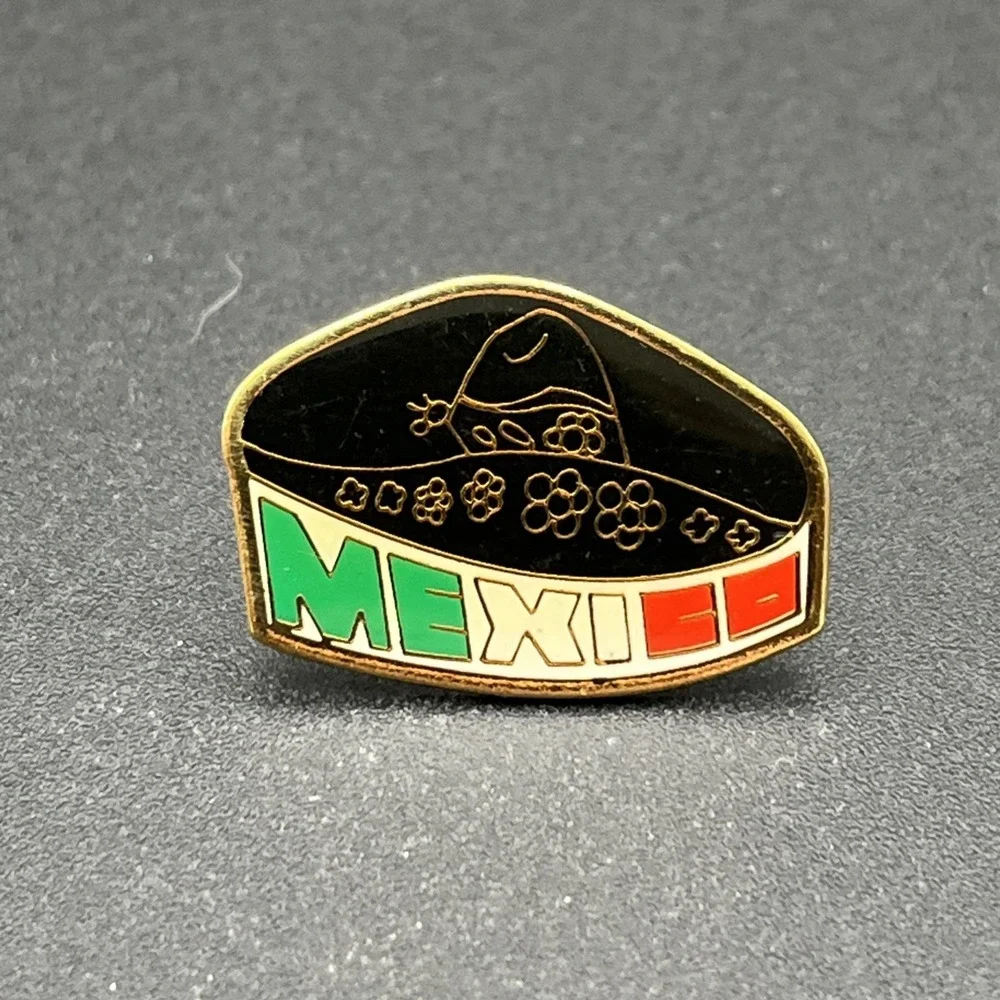 Mexico Sombrero Mexican Flag Colors Lapel‎ Hat Pin